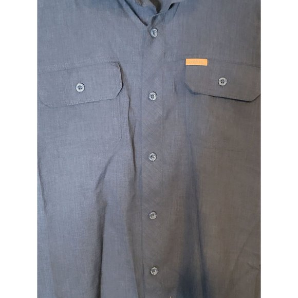 Orvis Short Sleeve Button Up Moisture‎ Wicking Shirt Size XL Blue Pockets - Picture 5 of 6